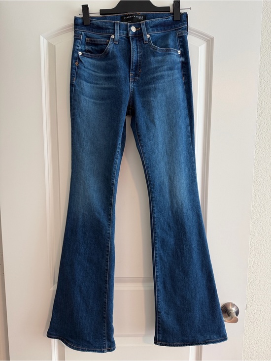 Veronica Beard Denim - Veronica Beard Beverly Skinny Flare High Rise Bright Blue Jean Size 27